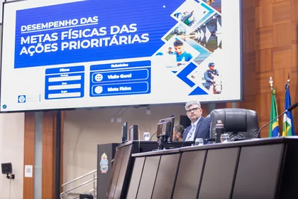 Audiência pública para apresentação das metas físicas referentes ao 2º semestre de 2025, realizada em maio.